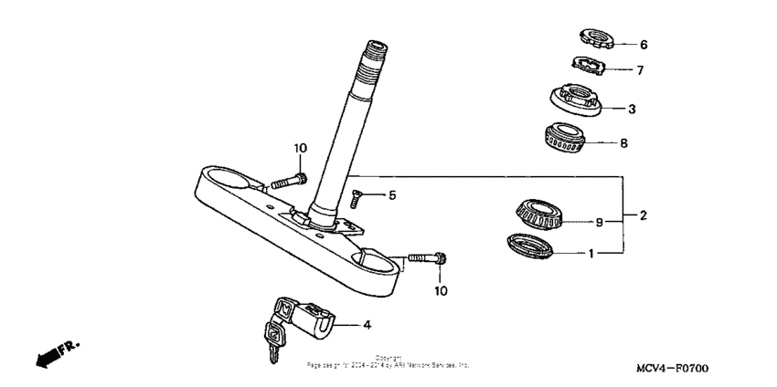 VTX1800R Траверса нижняя