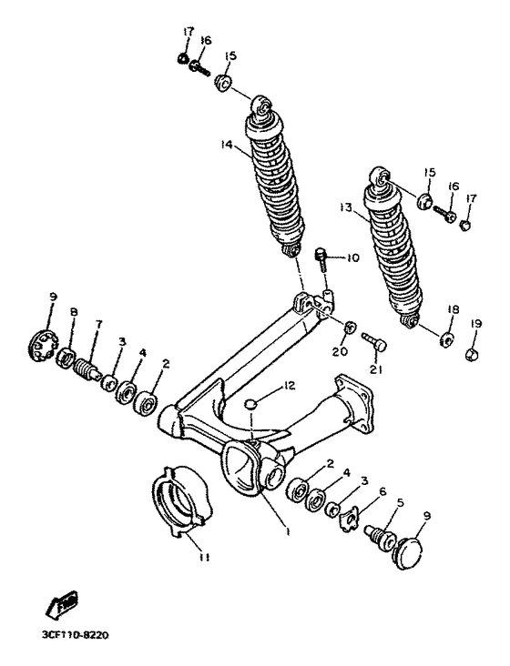 XV1100 Rear arm. suspension