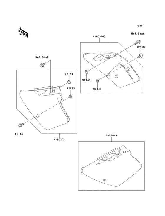 KX125 Боковые обтекатели