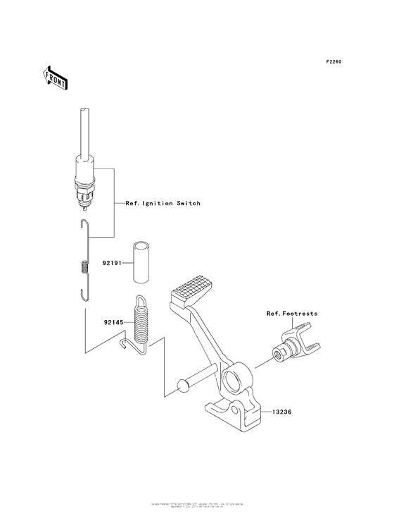 ZR750LAS Педаль тормоза