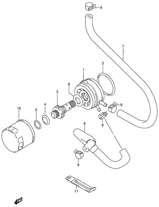 Oil cooler - oil filter
