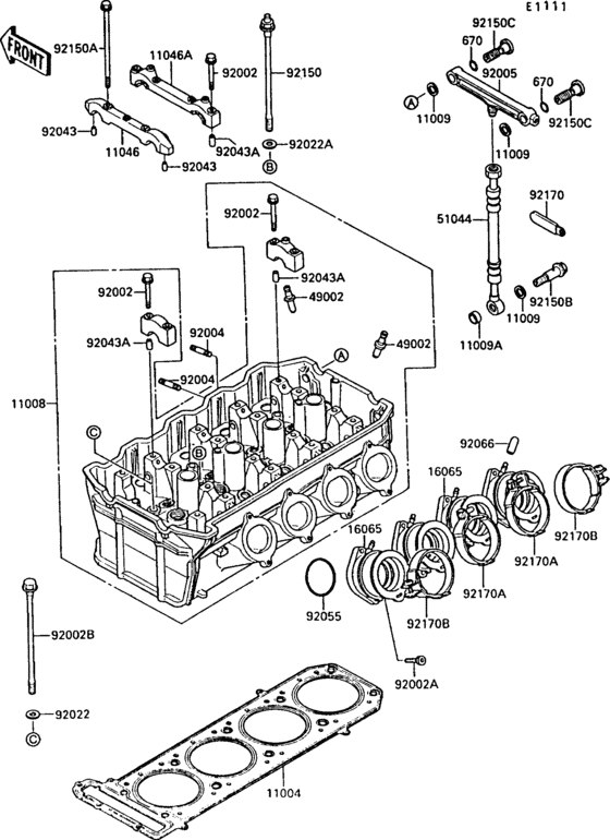 ZX1000 Головка цилиндров