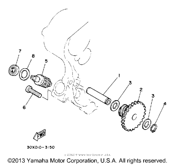 XT350U Тахометр