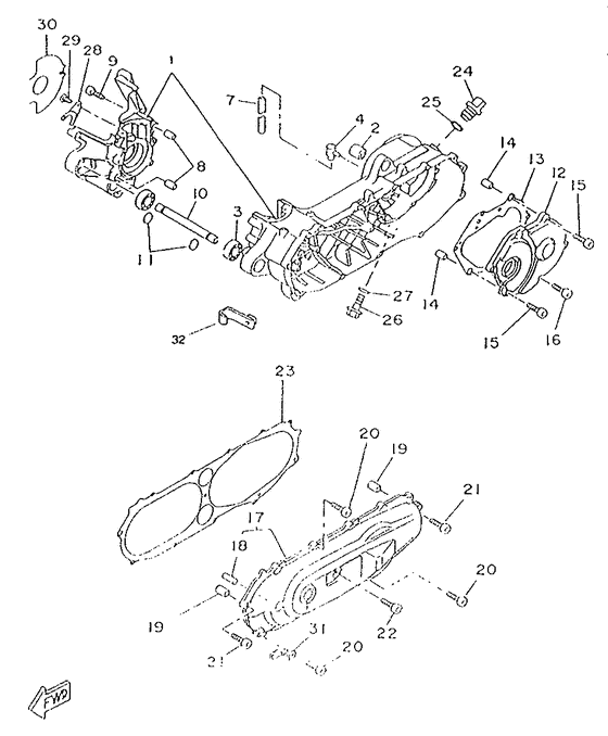 CW50RSP Картер двигателя