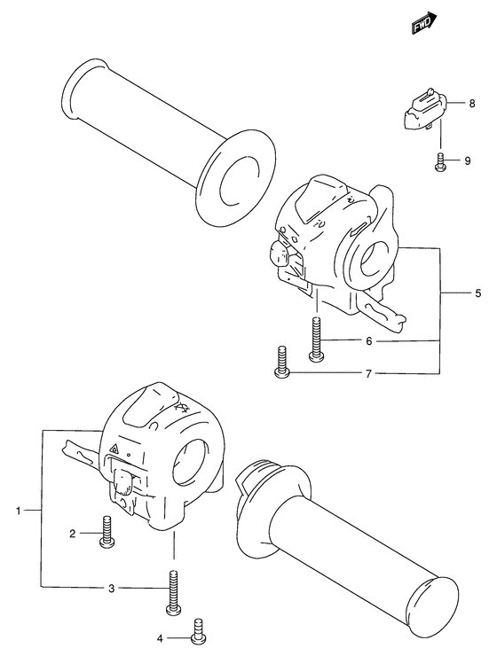 GSX400 Рулевой переключатель