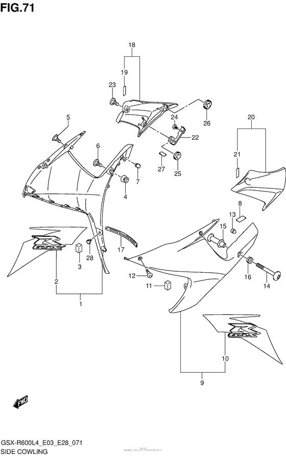GSX-R600 Side Cowling (Ar5)