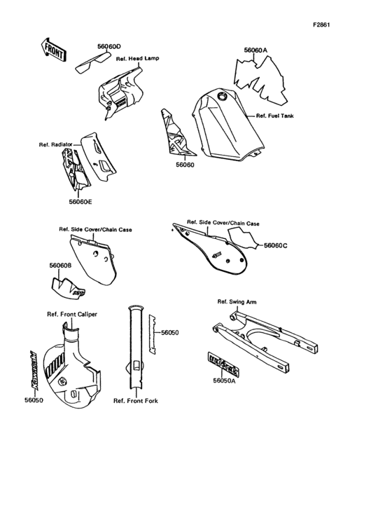 KMX125 Decals(ebony)(kmx125-a6 / a7)