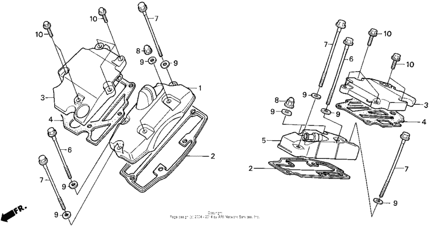 Vt1100c cylinder head cover