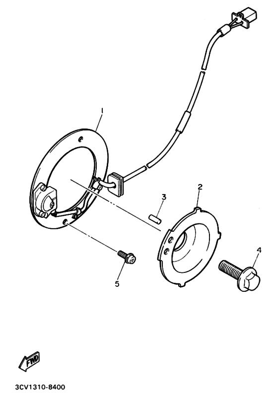 FJ1200 FJ1200E Токосъемная катушка & регулятор