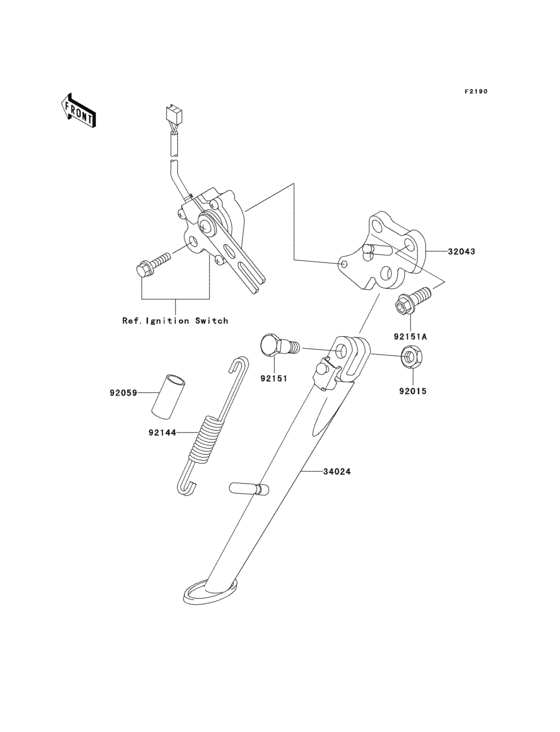 ZX900 Подножка