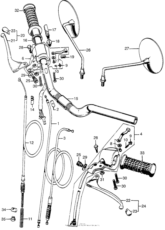 Ca175 handlebar + switch