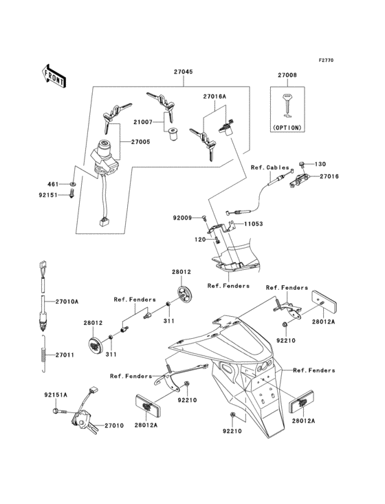 Ignition switch/locks/reflectors(a1/a2)
