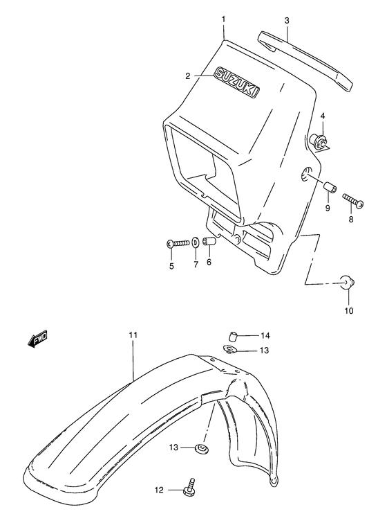 Headlamp cover  front fender
