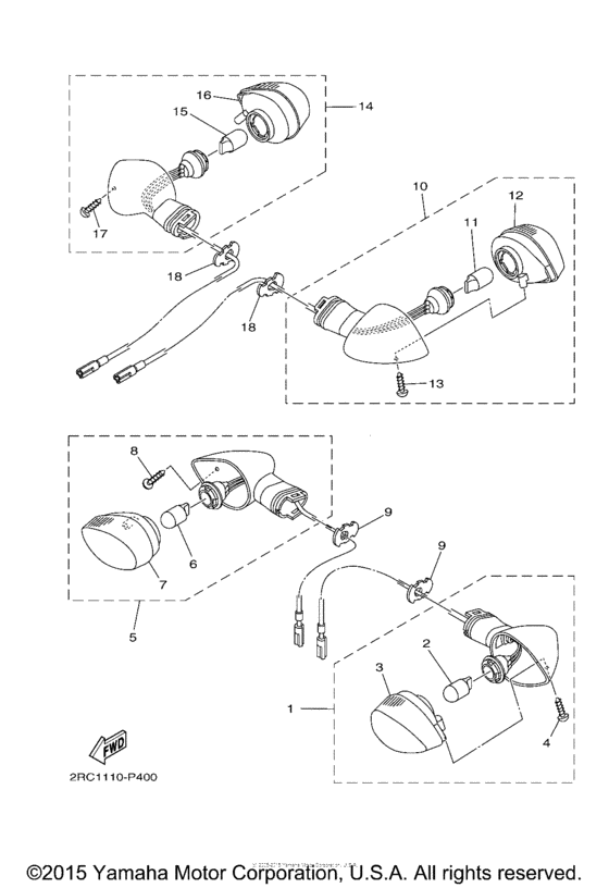 FZ07FCW Поворотники