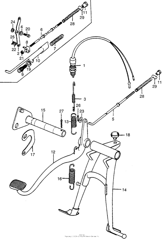 Main stand + brake pedal