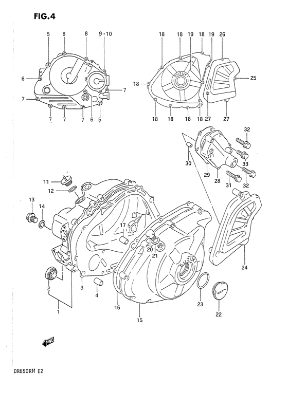 Crankcase cover ass`y  (v
