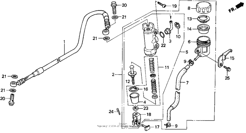 XR650L Задний тормозной цилиндр