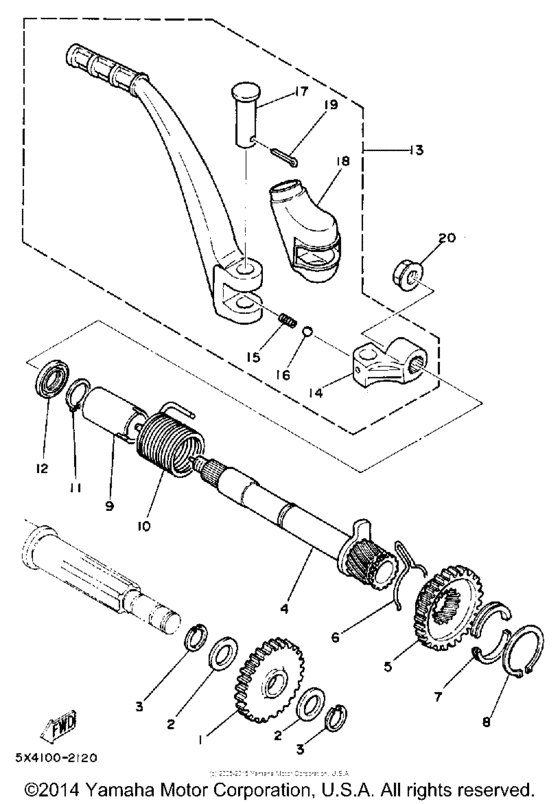 YZ125L Стартер