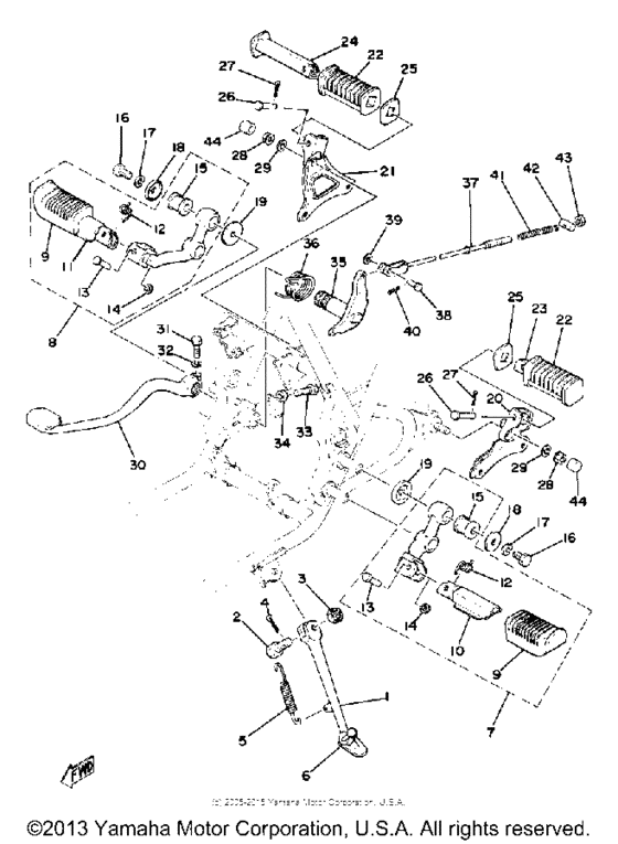 Stand - footrest - brake pedal