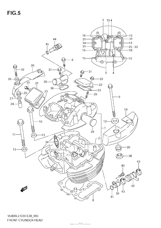 VZ800 Front Cylinder Head (Vl800C  E03)