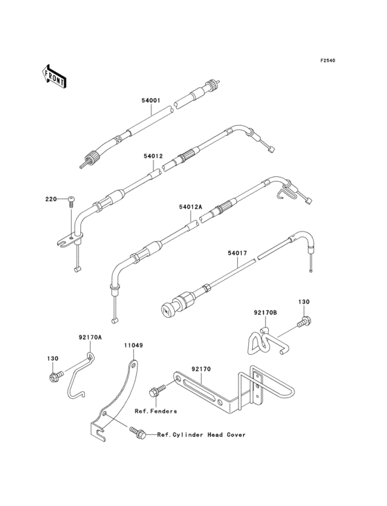 VN1500 Тросы управления