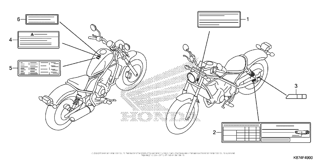 CMX300 (ABS) Лейбл предостережения