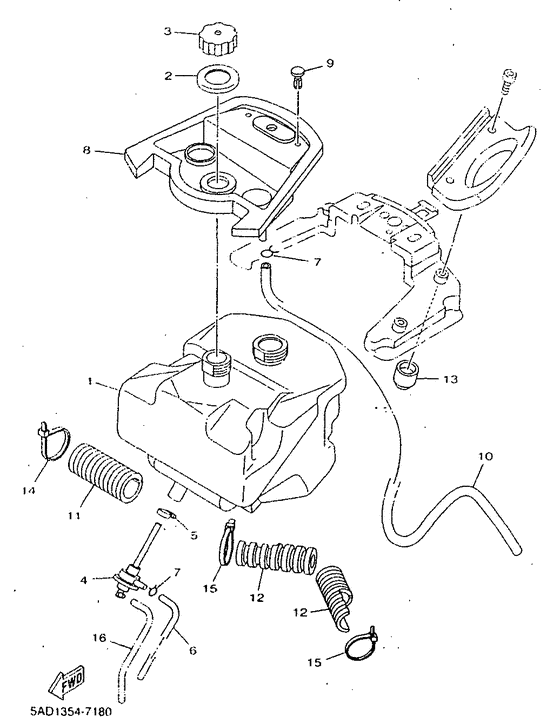 YN50R Топливный бак