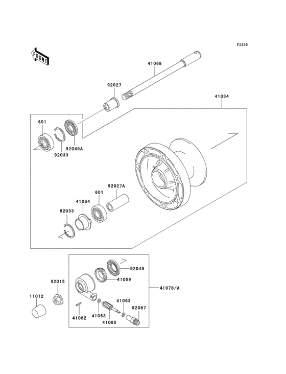 EN500 Переднее колесо