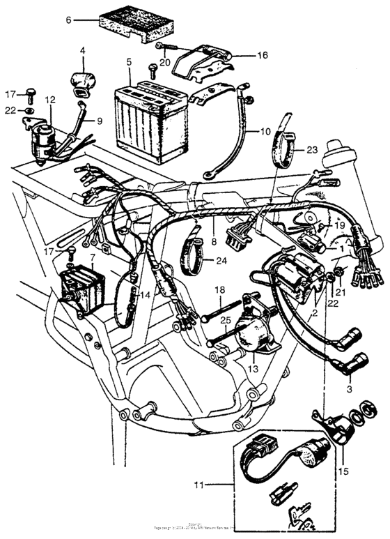 Wire harness + battery