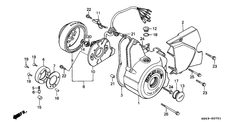 Left crankcase cover/ generator