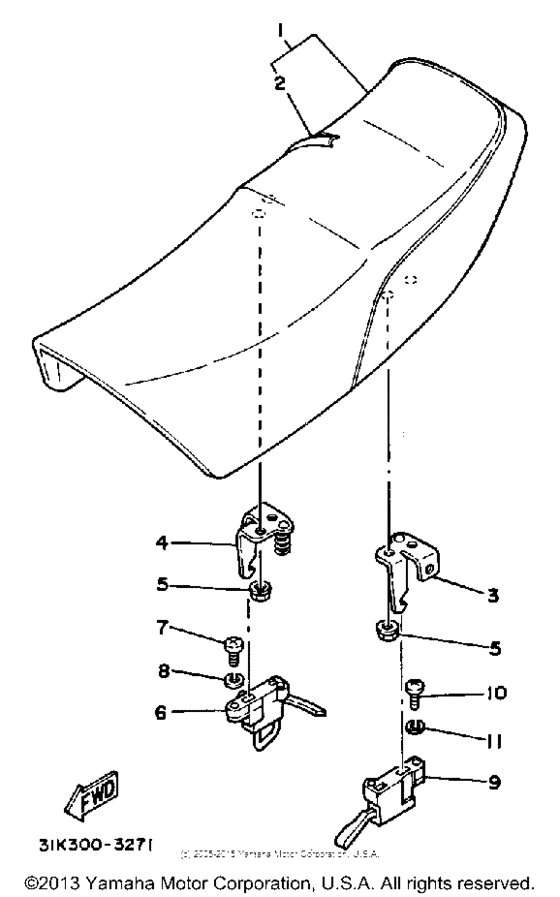 RZ350NC Сиденье