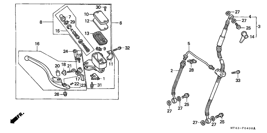 Fr. brake master cylinder