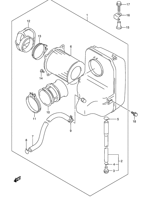 Rear air cleaner