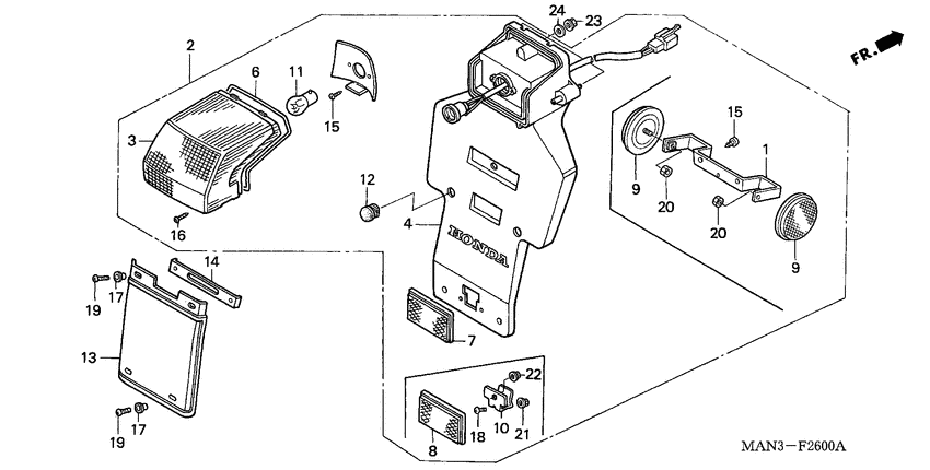 Taillight unit ass`y