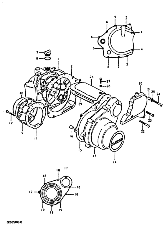 Crankcase cover ass`y  (v