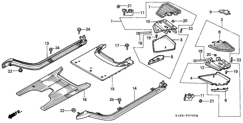 Side rail/floor panel
