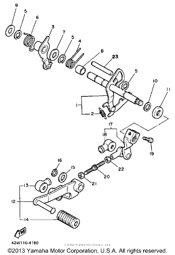 XV1100E Вал переключения