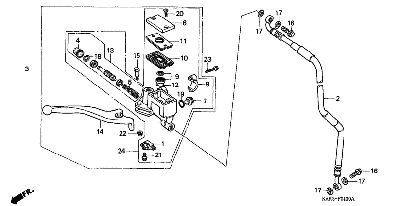 Fr. brake master cylinder
