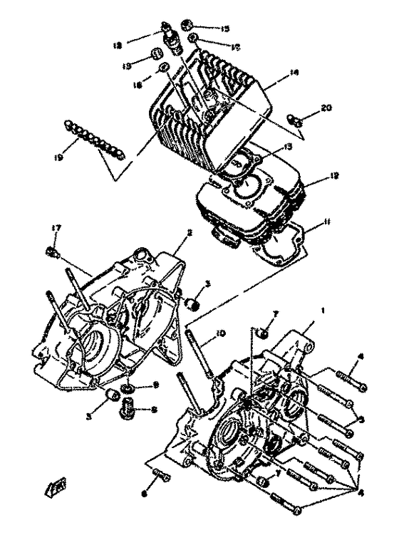Crankcase. cylinder