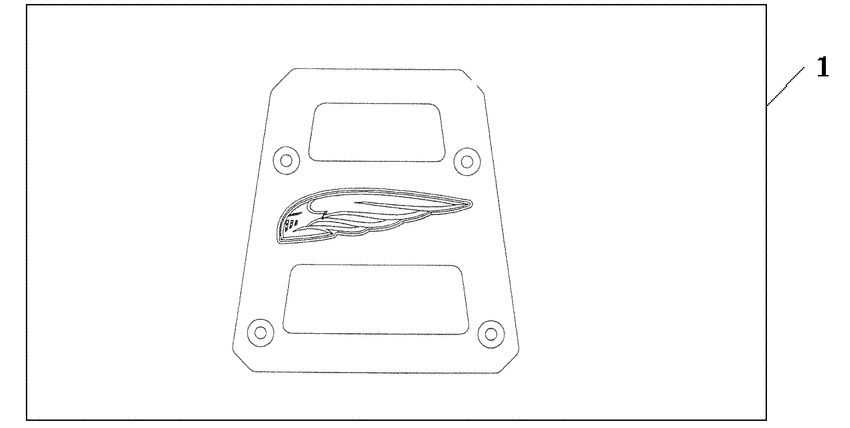 VTX1300S Dlx backrest trim with emblem