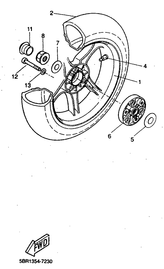 YQ50 Переднее колесо
