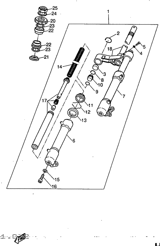 YQ50 Передняя вилка