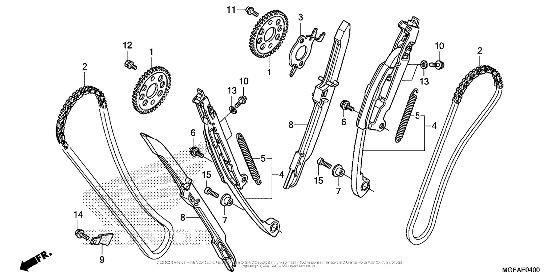VFR1200F Cam Chain + Tensioner