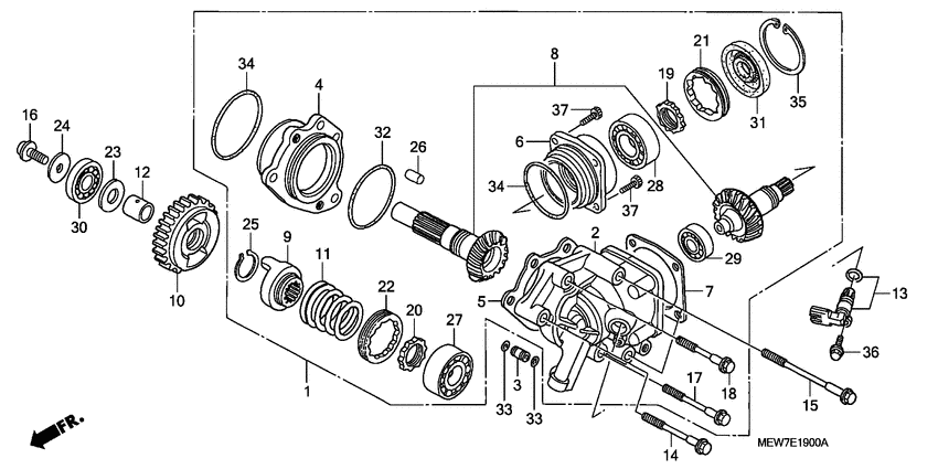 Side gear case