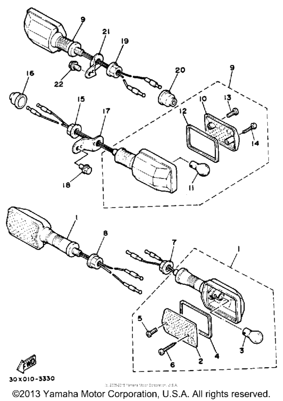 XT350A Поворотники