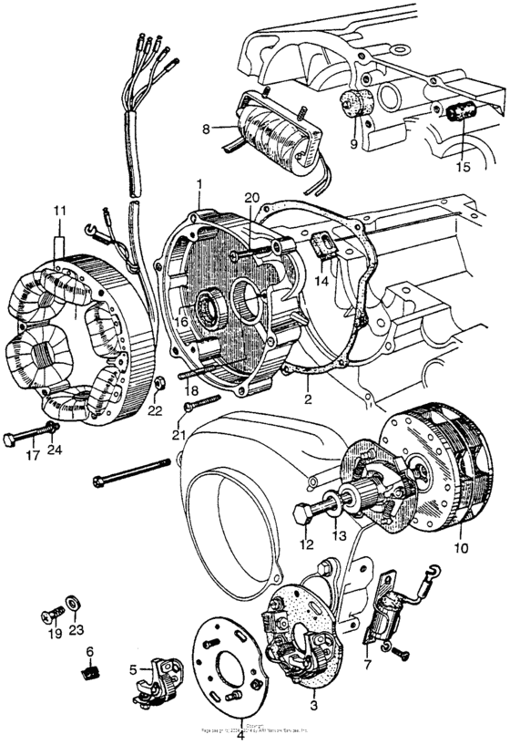 Alternator + points + advancer