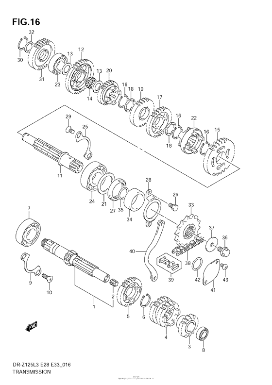 Transmission (Dr-Z125Ll3 E28)