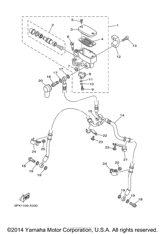 XV1700PCRC Главный тормозной цилиндр