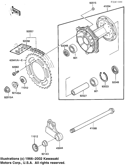 Rear hub-chain