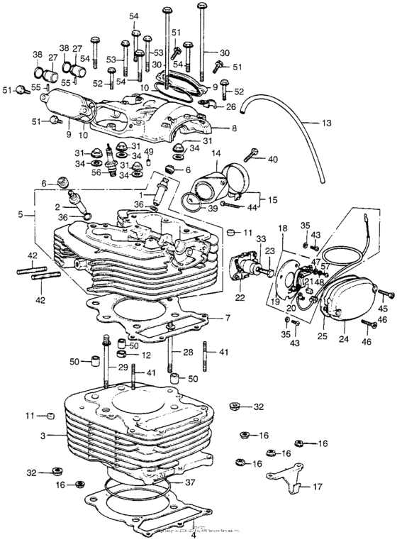 Cylinder head + cylinder